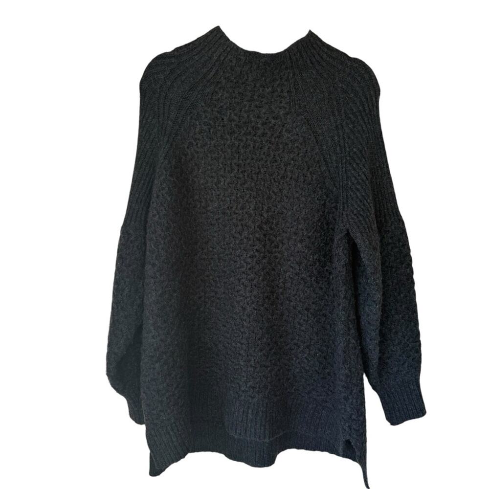Anthropologie Alpaca Dark Gray  Knit Women's Sweater Size XL